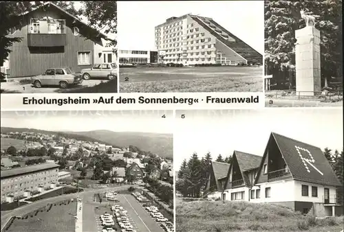 Frauenwald Thueringen Erholungsheim Sonnenberg Monument Ortsblick Rennsteighuetten Kat. Frauenwald