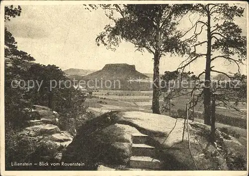 Lilienstein Blick vom Rauenstein Kat. Bad Schandau