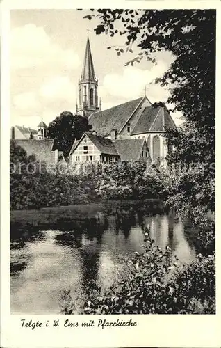 Telgte Warendorf Ems mit Pfarrkirche Kat. Telgte