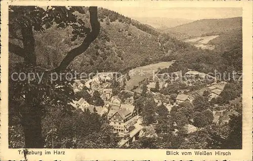 Treseburg Harz Blick vom Weissen Hirsch Kat. Treseburg