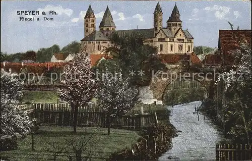 Speyer Rhein Riegel und Dom Kat. Speyer
