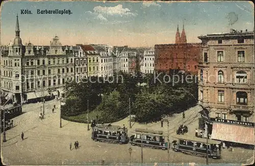 Koeln Rhein Barbarossaplatz mit Strassenbahn Kat. Koeln