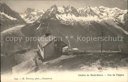 Mont Blanc Chaine du Mont Blanc vue de Flegere Kat. Chamonix Mont Blanc