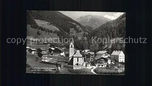 Kals Grossglockner Ortsansicht mt Kirche Hoehenluftkurort Kat. Kals am Grossglockner