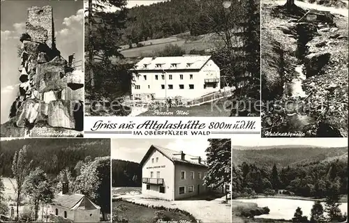 Altglashuette Oberpfalz Gasthof Pension Blei Burg Ruine Flossenbuerg Waldnaubquelle Kat. Baernau