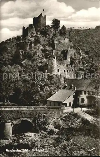 Manderscheid Eifel Niederburg Ruine Kat. Manderscheid