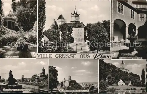 Kleve Amphitheater Kirche Schwanenburg Brunnen Kermisdahl Schuesterken Kat. Kleve