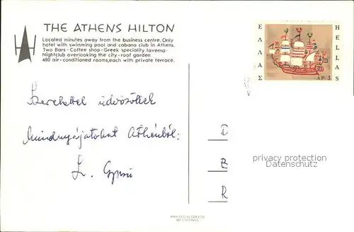 Athens Athen The Athens Hilton Kat. Griechenland