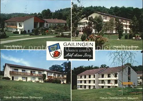 Gailingen Kliniken Dr Schmieder Haus Baden Schwaben Bodensee Oesterreich Kat. Gailingen am Hochrhein