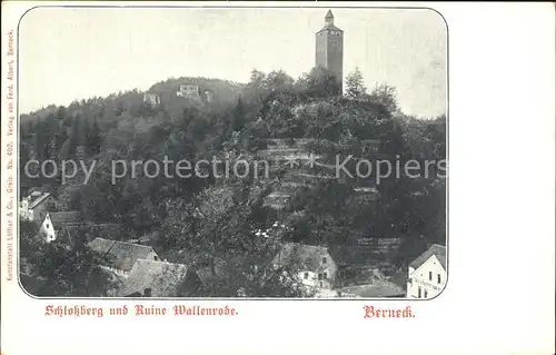 Berneck Bad Schlossberg und Ruine Wallenrode Kat. Bad Berneck Fichtelgebirge