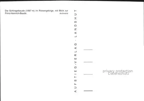 Riesengebirge Schlingelbaude mit Prinz Heinrich Baude Kat. Tschechische Republik