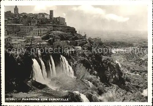 Tivoli Panorama con Cascatelle Wasserfall Kat. Italien