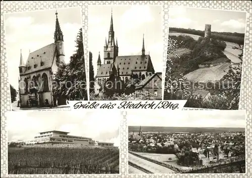 Kiedrich Kirche Fliegeraufnahme Burgturm Kat. Kiedrich