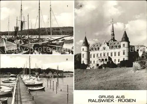 Ralswiek Ruegen Hafen Schloss Kat. Ralswiek