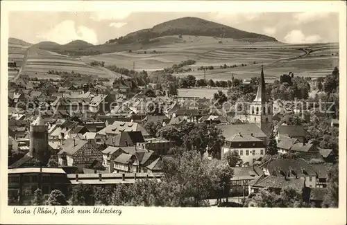 Vacha Ortsansicht mit Kirche Blick zum Ulsterberg Kat. Vacha