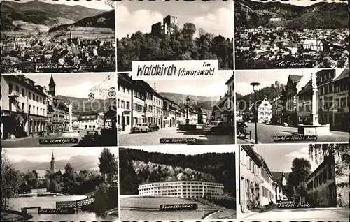 Waldkirch Breisgau Kandel Marktplatz Stadtsee Krankenhaus Kastel Burg Kat. Waldkirch