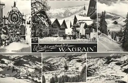 Wagrain Salzburg Ortspartie Mohrgrab Wagrainerhaus Berghaus Sessellift Winterpanorama Kat. Wagrain
