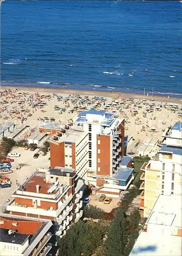 Milano Marittima Hotel Benini Strand Fliegeraufnahme Kat. Cervia