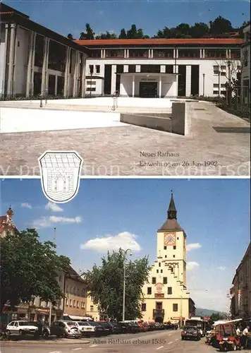 Deggendorf Donau Altes und neues Rathaus Kat. Deggendorf