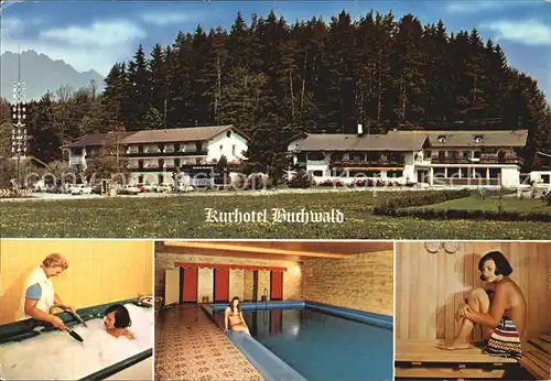 Feldwies Kurhotel Buchwald Hallenschwimmbad Sauna Kurbaeder Kat. uebersee Chiemsee