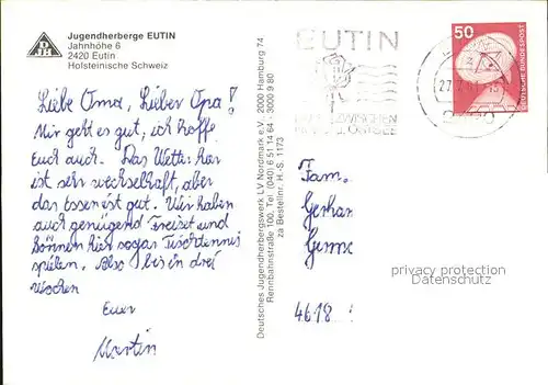 Eutin Jugendherberge Teilansichten Kat. Eutin