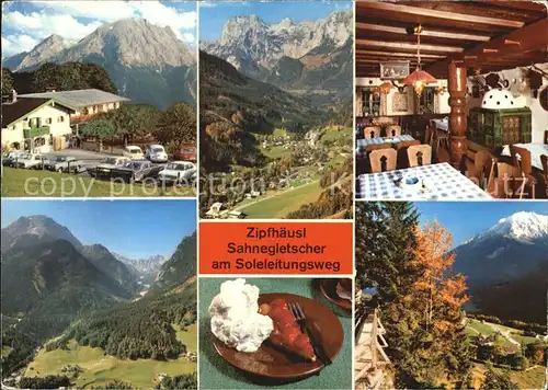 Ramsau Berchtesgaden Zipfhaeusl Sahnegletscher Soleleitungsweg Kat. Ramsau b.Berchtesgaden