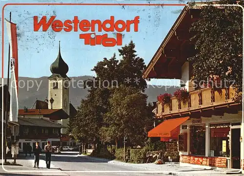Westendorf Tirol Strassenpartie Kirche Kat. Westendorf