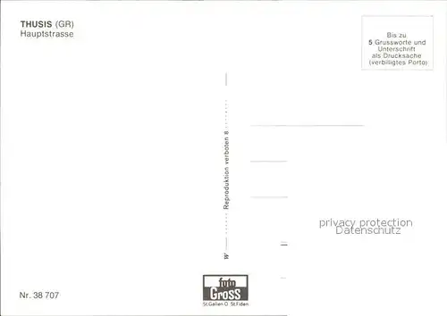 Thusis Hauptstrasse Kat. Thusis