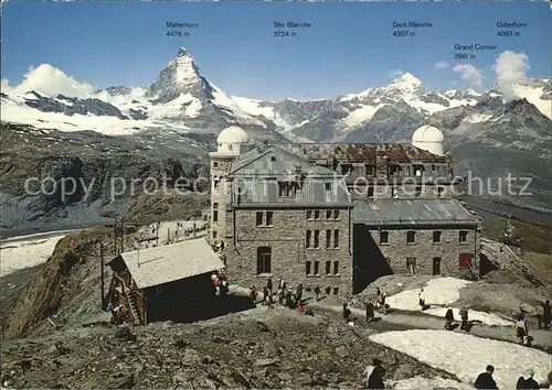 Zermatt VS Gornergrat mit Matterhorn und Dent Blanche Kat. Zermatt