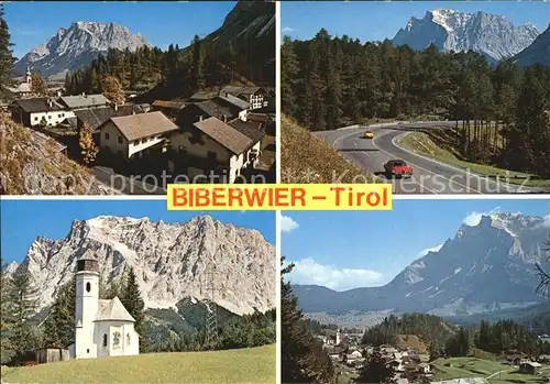 Biberwier Tirol Teilansicht Strasse Kirche Panorama Kat. Biberwier