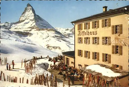 Zermatt VS Riffelhaus mit Matterhorn Kat. Zermatt