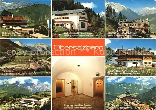 Obersalzberg A.H. Haus vor und nach dem Krieg Bunker Kat. Berchtesgaden