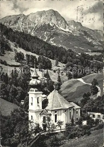 Maria Gern Kirche mit Untersberg Kat. Berchtesgaden