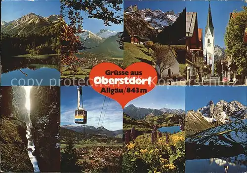 Oberstdorf Freibergsee Skiflugschanze Einoedsbach Breitachklamm Nebelhornbahn Seealpsee Fellhornbahn Kat. Oberstdorf