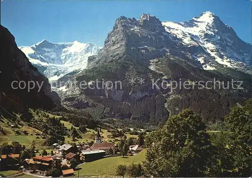 Grindelwald Fiescherhoerner Hoernli Eiger Kat. Grindelwald