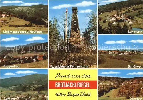 Brotjacklriegel Aussichts  und Fernsehturm Langfurth Schoefweg Daxstein Riggerding  Kat. Schoefweg