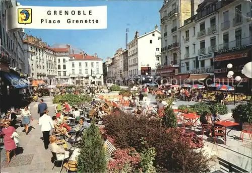 Grenoble Place Grenette Strassencafe Kat. Grenoble
