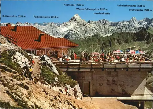 Nebelhorn Hornbachkette Wasserfallkarspitze Gipfelhuette Kat. Oberstdorf