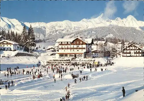 Seefeld Tirol Eisplatz Wettersteingebirge Kat. Seefeld in Tirol