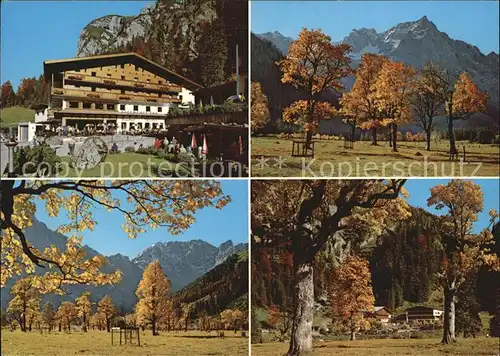 Hinterriss Tirol Alpencafe Alpengasthof ENG Ahornboden Karwendel Kat. Vomp
