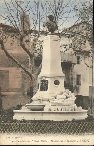 L Isle-sur-la-Sorgue Monument Alphonse Benoit * / L Isle-sur-la-Sorgue /Arrond. d Avignon