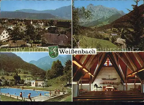 Liezen Steiermark Weissenbach Kirche Schwimmbad  Kat. Liezen