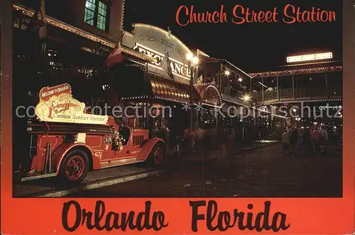 Orlando Florida Church Street Station at night Kat. Orlando