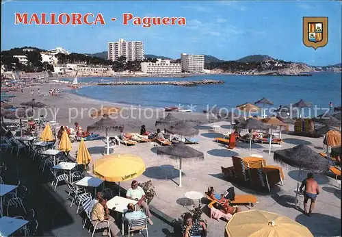 Paguera Mallorca Islas Baleares Strand Restaurant Terrasse Kat. Calvia