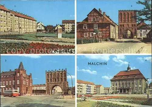 Malchin Demmin Karl Dressel Strasse Steintor Kalensches Tor Rathaus / Malchin /Demmin LKR