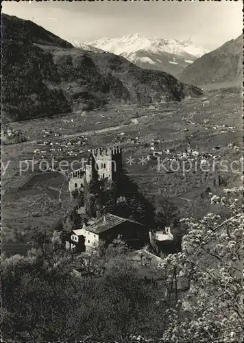 Merano Suedtirol Castel Fontana Brunnenburg Alpen Kat. Merano