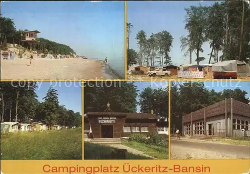 ueckeritz Usedom Strand Campingplatz Fischerhuette Zeltplatz Gaststaette Meeresblick Kat. ueckeritz Usedom