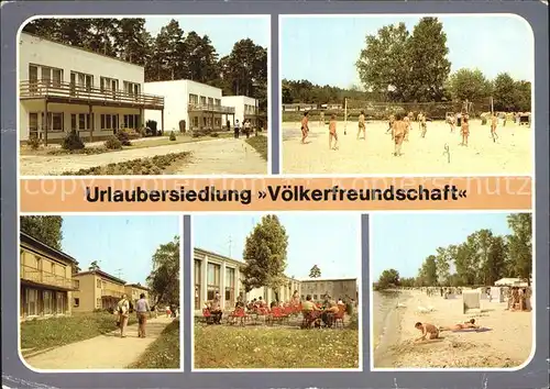 Klink Waren Urlaubersiedlung Voelkerfreundschaft Volleyballplatz Gaststaette Strand Kat. Klink Waren