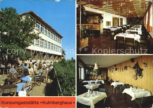 Saalfeld Saale Konsumgaststaette Kulmberghaus Kat. Saalfeld