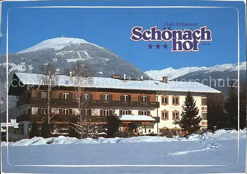Schoenberg Stubaital Hotel Restaurant Schoenacher Hof Kat. Schoenberg im Stubaital